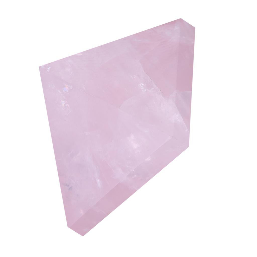1PC Pink Crystal Rose Quartz Pyramid Carving Figurines Home Decoration Furnishing Article