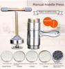 Stainless Steel Manual Hand-Cranked Noodle Press Machine