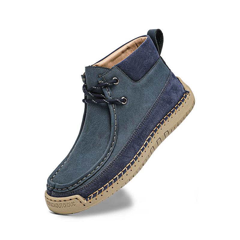 Women's Non-slip Soft Sole Ankle Boots, Spring/Autumn Plus Size Casual Hand-stitched Mother's Shoes