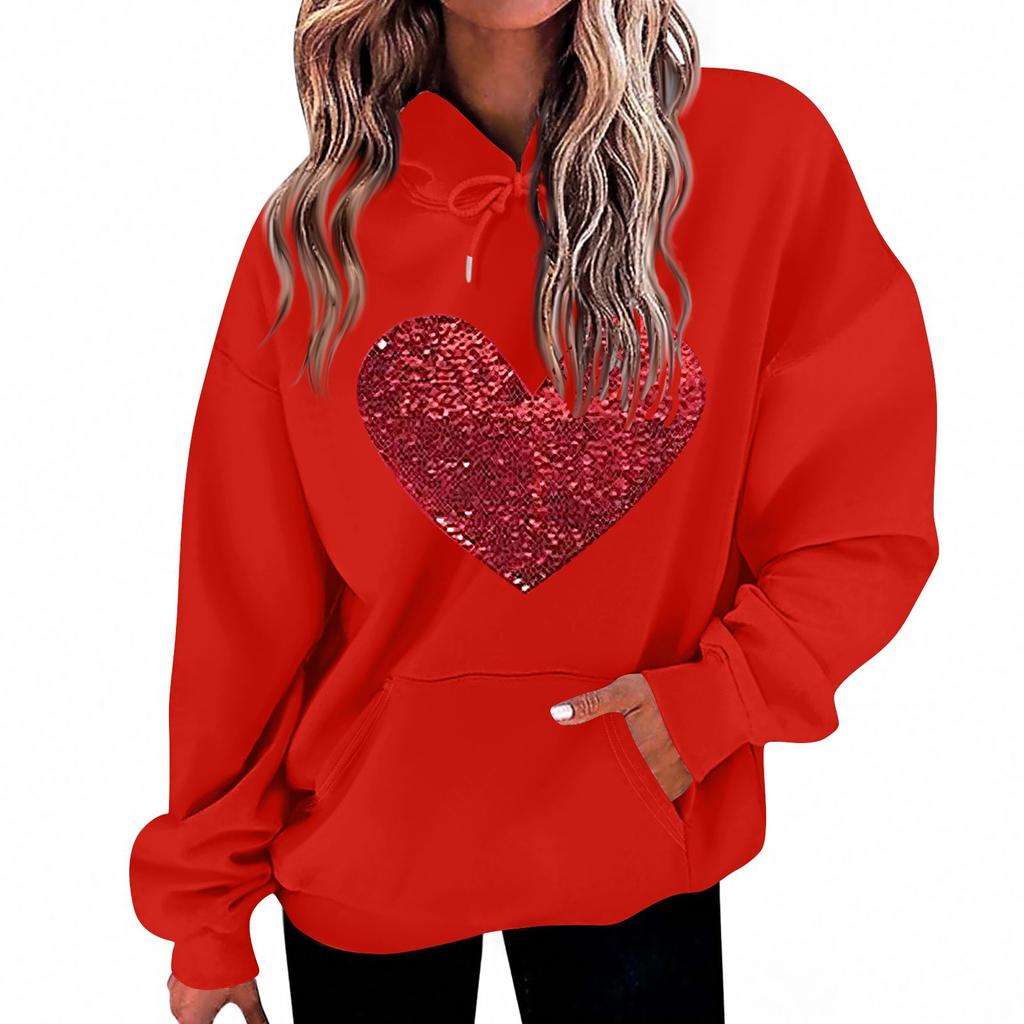 Women's Loose Comfortable Casual Fashion Character Printed Hooded Long Sleeve Sweatshirt