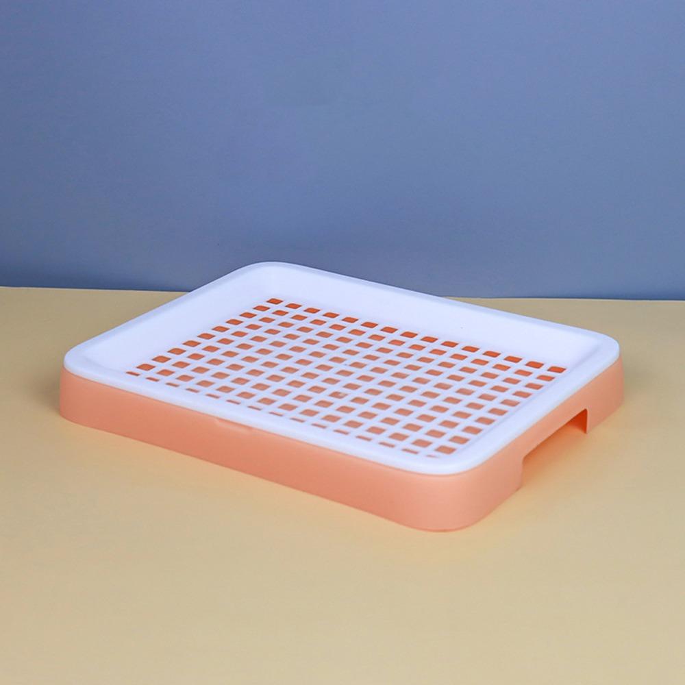 Double Layer Rabbit Training Toilet Potty Training Aid Removable Tray Small Animal Litter Box Splash-Proof Plastic