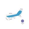 Foldable Aluminum Sun Lounger - MARBUENO SUMMER - 187x58x24 Cm - Blue - Textilene - 3 Reclining Positions