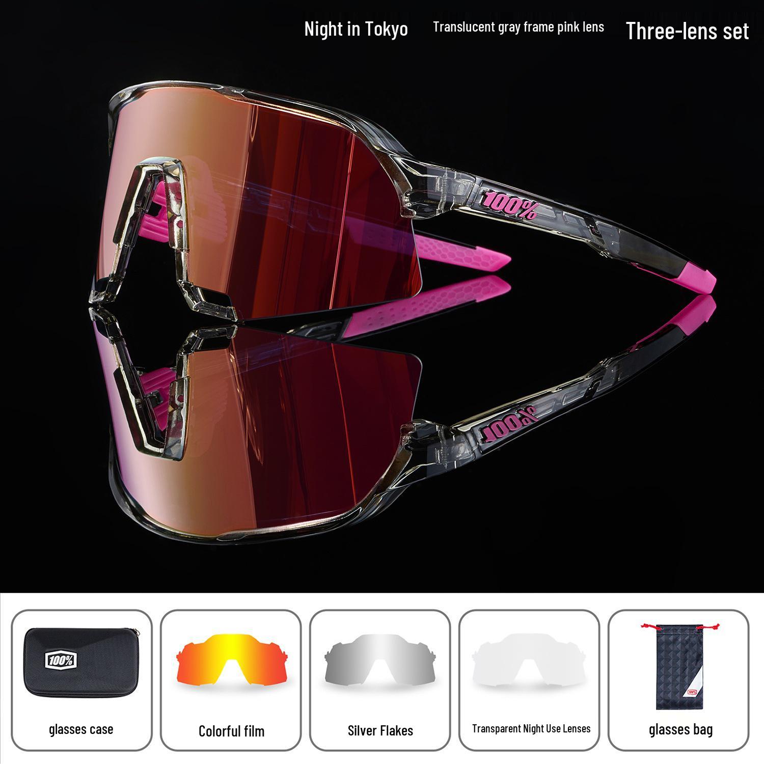 

Photochromic Cycling & Hiking Glasses: Wind & Sand Protection, Day-Night Use, Myopia Clip-On Compatible.