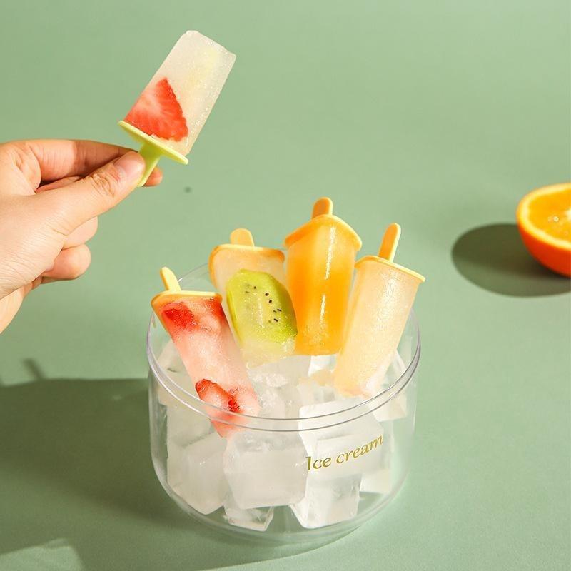 Mini Popsicle Mould for Kids Reusable DIY 8 Pieces Ice Pop Mould for Homemade Easy Release Popsicle Maker