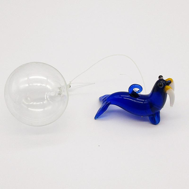 Custom Handmade Floating Glass Killer Whale Mini Figurine Aquarium Decoration Pendant Accessories Art Marine Animal Orcas Statue