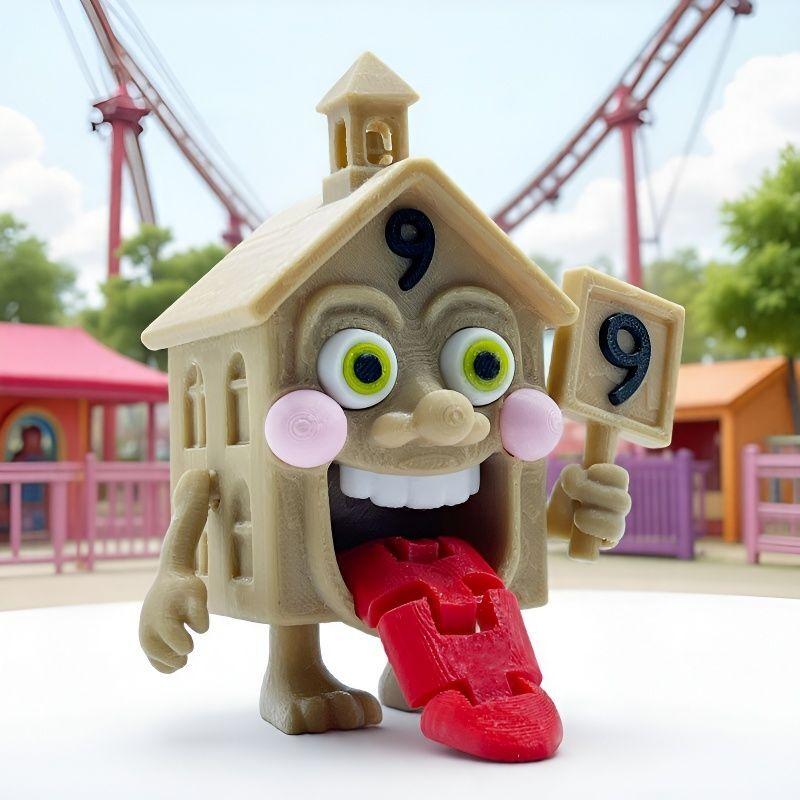 Italian Brainrot Toys No. 9 House Figures Tungtungtung Sahur Figures 3D Print Toy Kids Birthday Gift Italian Brainrot Figurines