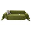 High Quality Waterproof Chenille Sofa Cover Cloth Green Striped Sofa Cushion Four Season Universal 3  Seat All Inclusive Blanket