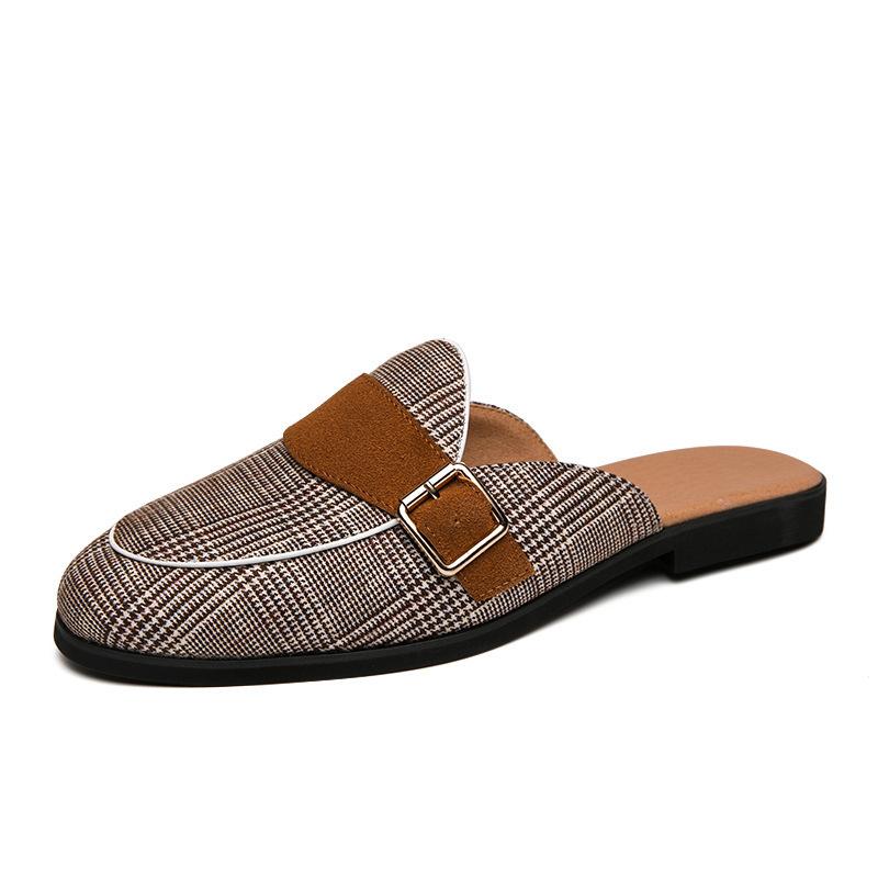 Summer Men's Fashion Trend Casual Versatile One-pedal Lazy Half Drag Doudou Shoes Personalized Casual Shoes