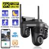 6K 12MP 3 Objektiv 3 Bildschirme WiFi Außenkamera Ai Motion Tracking PTZ Videokamera Farbnachtsicht CCTV Sicherheitsüberwachung IPC360 Home