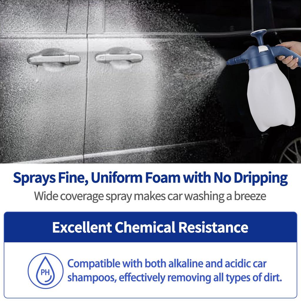 Foam Pump Blaster 68 Oz– Multi-Purpose Hand Pump Foam Sprayer with Dual Adjustable Nozzles + Perfect for Car Washing & Garden Watering