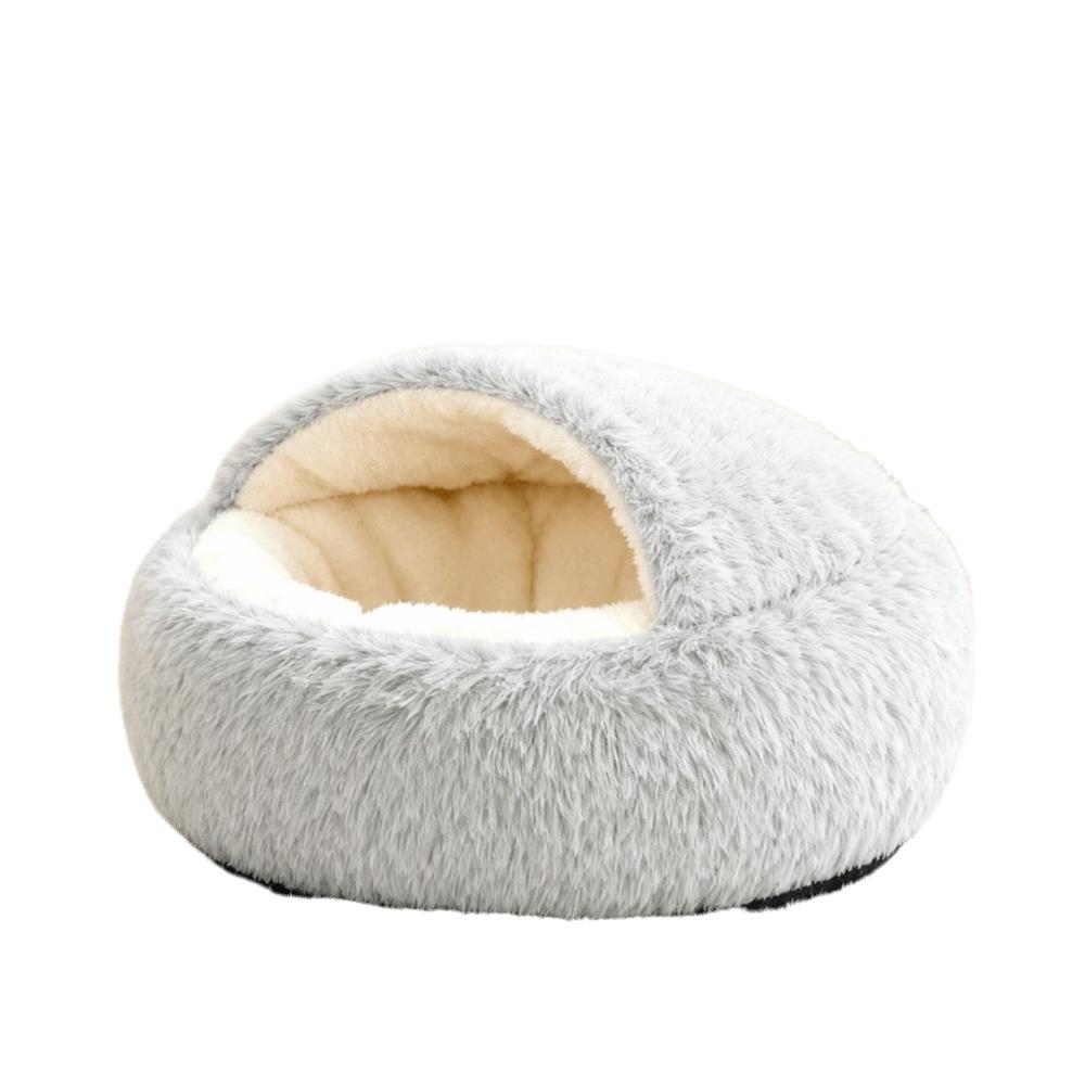 Non-Slip Shell-Shaped Cat Bed Semi-Enclosed Winter Cat Bed Cat Sleeping Nest Cold Weather