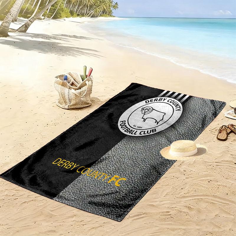 Derby County Beach Towel, Large Soft Quick Dry Towel for Beach Camping Swimming