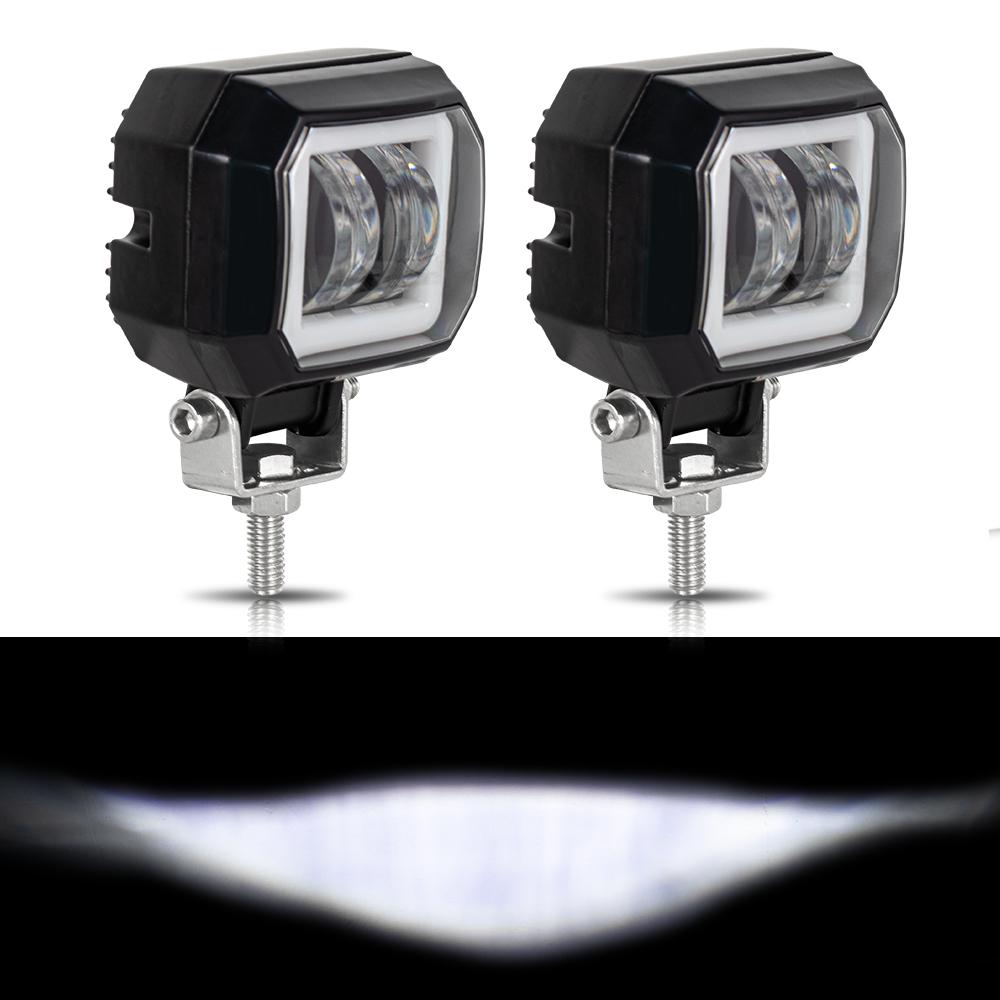 Angel Eye LED Fog Lamp Square Or Round Headlight for Auto Motor Vehicles And Electric Scooters Arctic 12-24V, Arctic V3+, Lenses