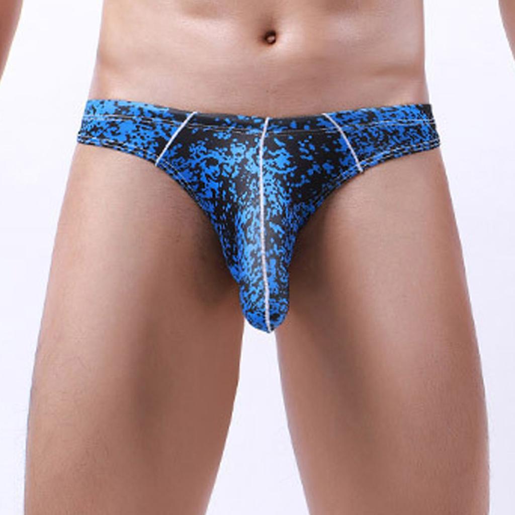 Men's Fashion Sexy Casual Comfortable Breathable Printed Mid-Low Waist Panties