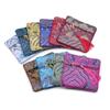 Women Exquisite Silk Jewelry Organizer New Chinese Style Embroidery Jewelry Storage Bag Wave Flower Zipper Bag