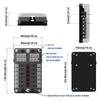 12-Way Blade Fuse Box Block with Indicator