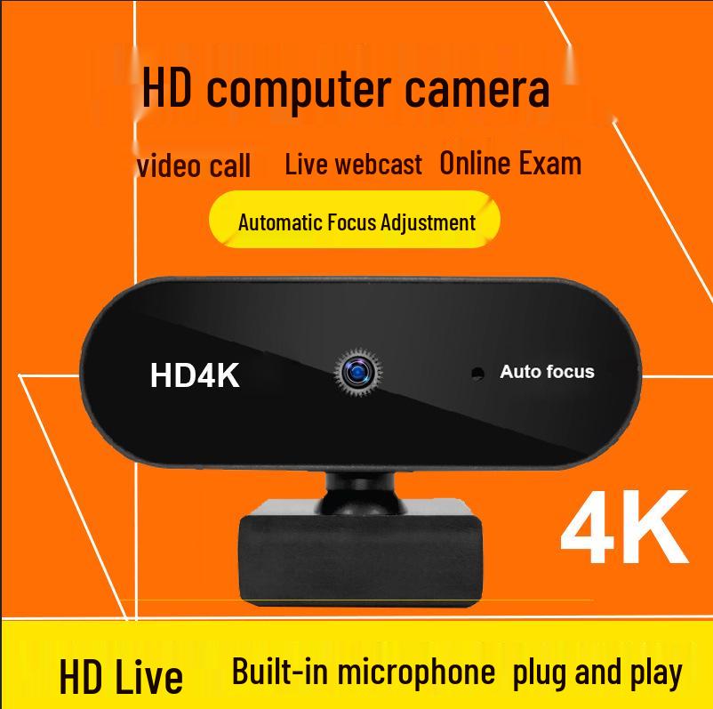 HD2K 4K High Definition Computer Camera with Microphone for Online Classes