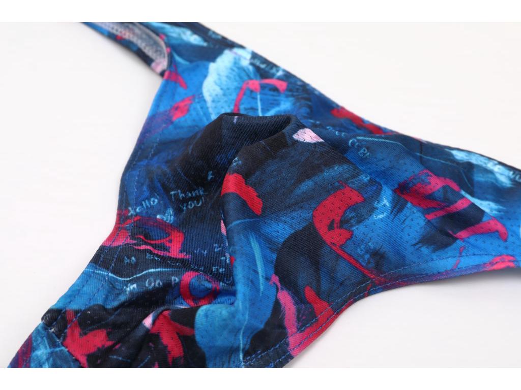 European & American Cartoon Print Low-Rise Men's Moisture-Wicking Thong E071