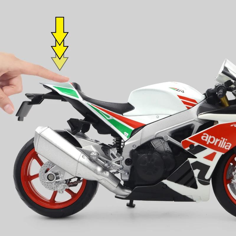 1/12 Aprilia RSV4 Alloy Racing Motorcycle Model Diecast Metal Street Cross-country Motorcycle Model Simulation Children Toy Gift