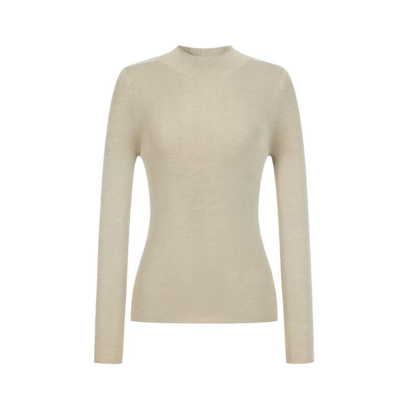 JUZI Annakol Women's 100% Wool Machine Washable Mock Neck Knit Sweater