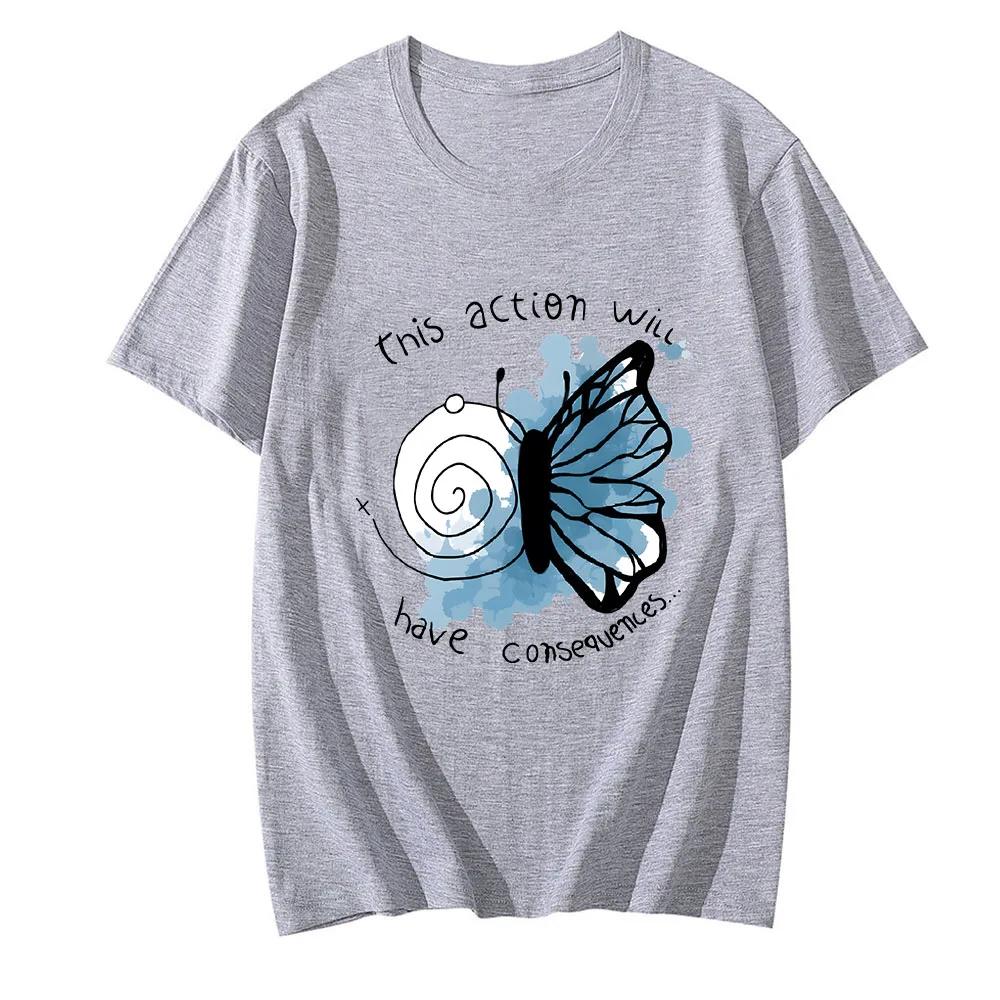 

Game Life Is Strange Butterfly Tshirt Summer Unisexs and Womens Cotton Clothing Fashion Breathable Short Sleeve Top Streetwear 4XL