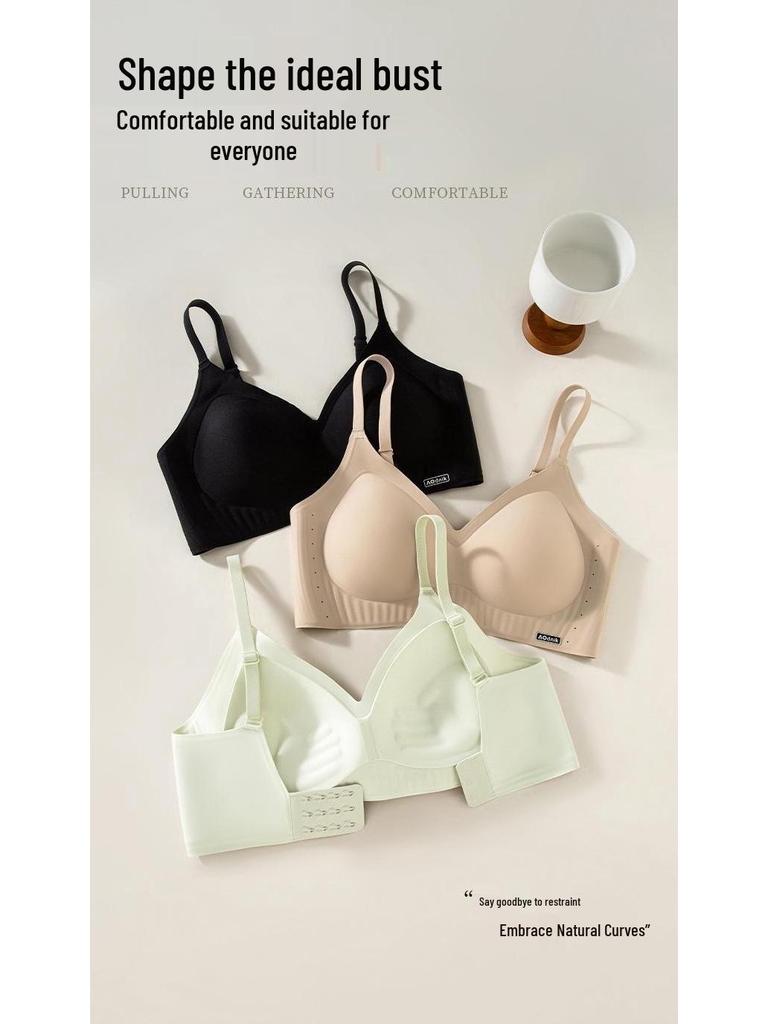 Seamless Wire-Free Uplift Bra: Soft, Supportive, Anti-Sagging Lingerie for Women.