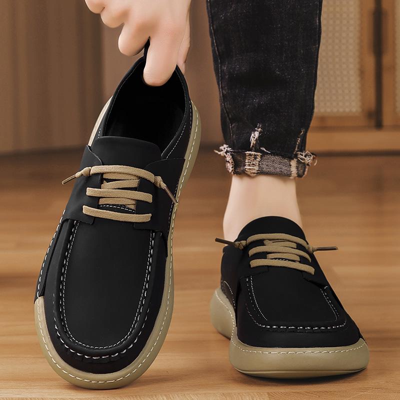 Fashion Fashion Male New Design Casual Leather Shoes Classic Formal Flats Outdoor Men Oxford Shoe New Man Leisure Walk Footwear Sneakers