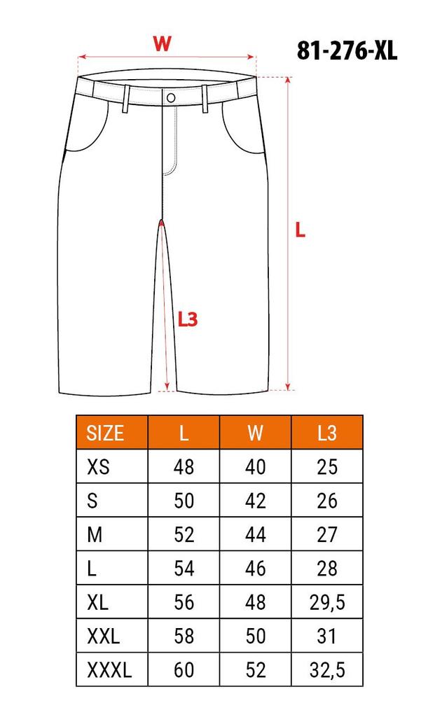 Neo 81-276 Premium Work Shorts Size + Belt 1 Pc
