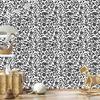 Wallpaper Black and white flowers background gray, center gray 50x1000