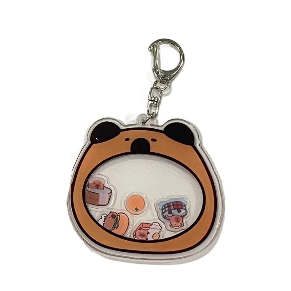 Rocking Toys Creative Acrylic Keychain Shake Music Capybala Key Chain  Best Friend Gift