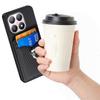 For Xiaomi 15T Case PU Leather Coated PC+TPU Phone Cover with Ring Holder Card Slots