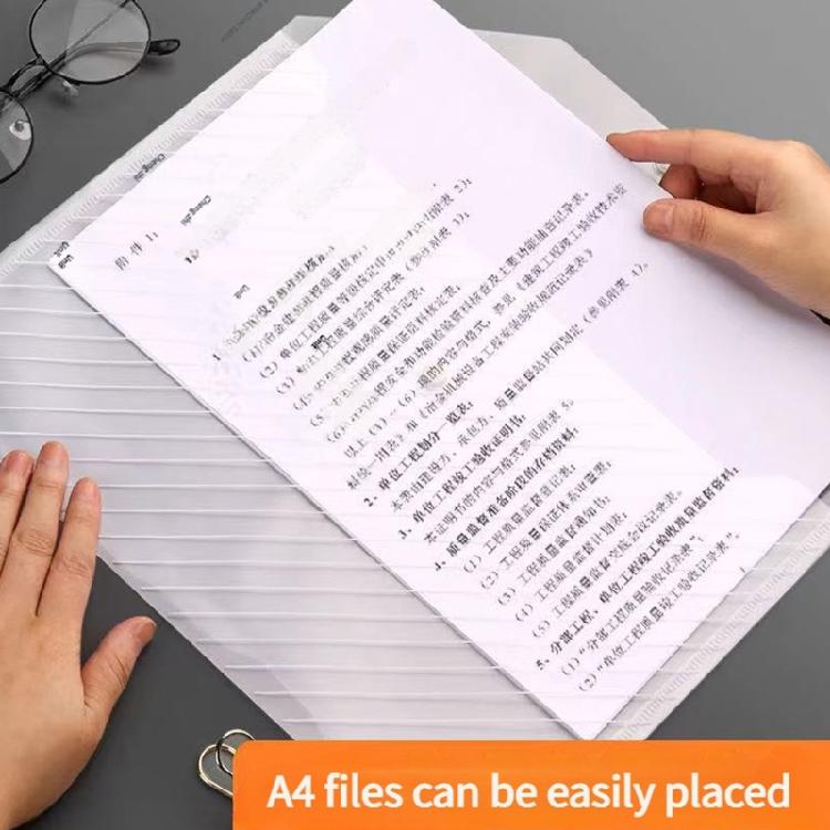 10 Pcs A4 File Bag Clear Document Bag File Folders Document Holders Easy to Use Document Folders School Office Supplies