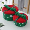 Christmas Decoration Storage Basket With Dust Cover Holiday Gift Box Cotton Rope Woven Snacks Small Gift Storage Basket