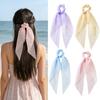 Hair Tie High Elasticity Bow Ribbon Design Lightweight Yarn Hair Rope Ponytail Holder Versatile Hair Accessory