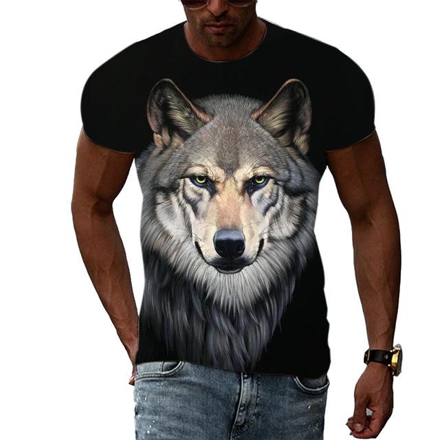 Men Fashion Short Sleeve 3d Print T Shirt Round Neck Summer Plus Size Tees