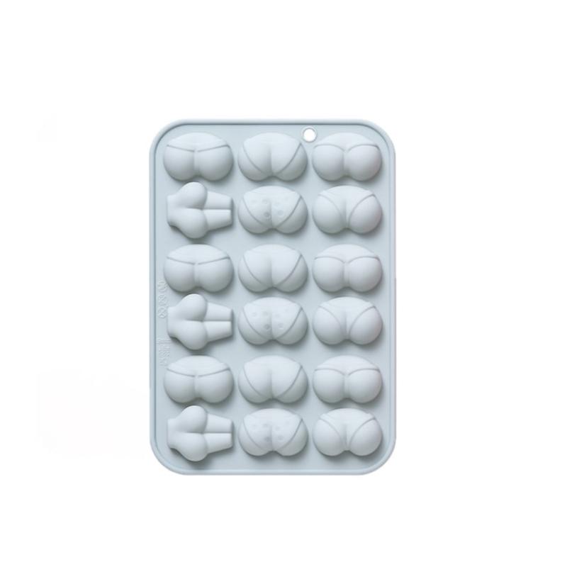 

Funny Butt Silicone Mold For Candy And Chocolate 18-Cavity Silicone Butt Mold In 6 Shapes Baking Mould For Candy, Ice Cake Decor синий