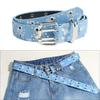 Fashionable Women Belt Grommet Adjustable Length and Metal Buckle Perfect for Jeans and Skirts
