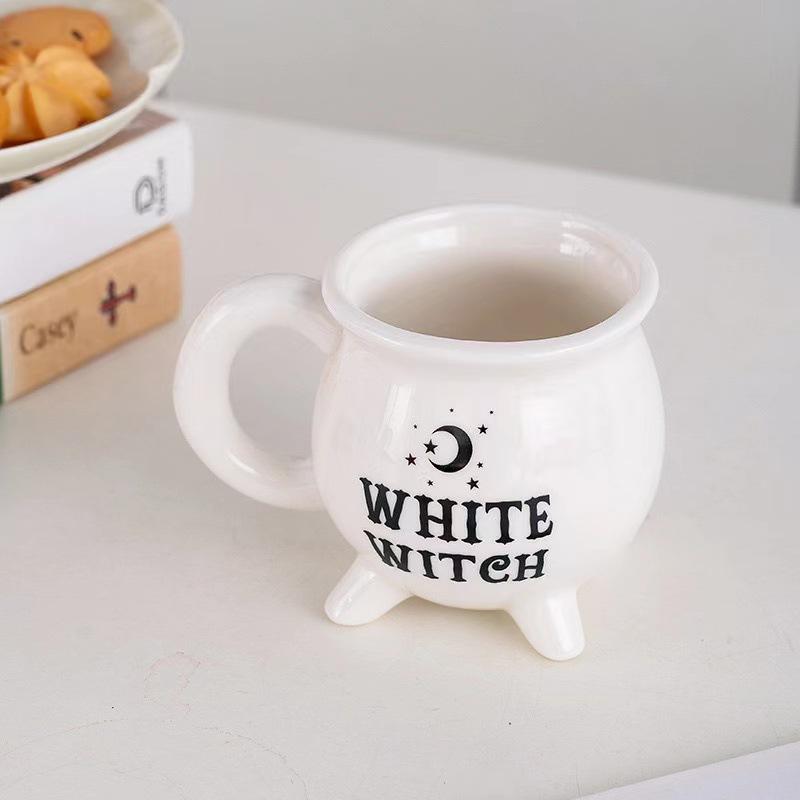 

Witch Cup Ghost Festival Witch Cup Crucible Potion Water Cup Mug Ceramic Halloween Magic Coffee Mug 501-600ml