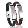 Adjustable Leather Rope Bracelet Hand Woven Bangle Unisex Wrist Chain Ornament