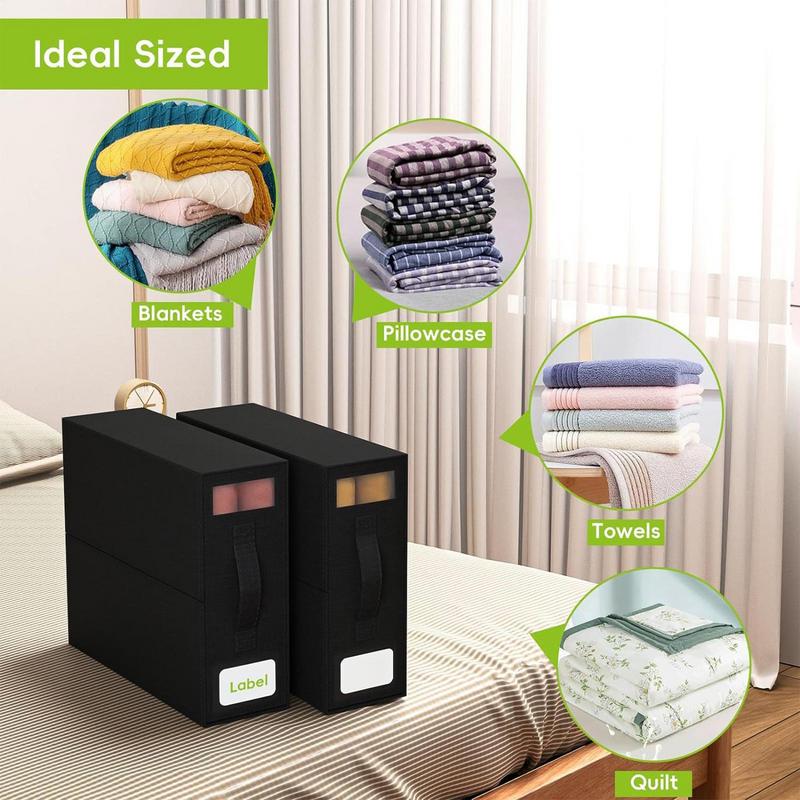 Sheet Storage For Closet Bedding Sheet Storage Boxes Bedsheets Set Bins With Clip Cube Container With Window And Label For Duvet