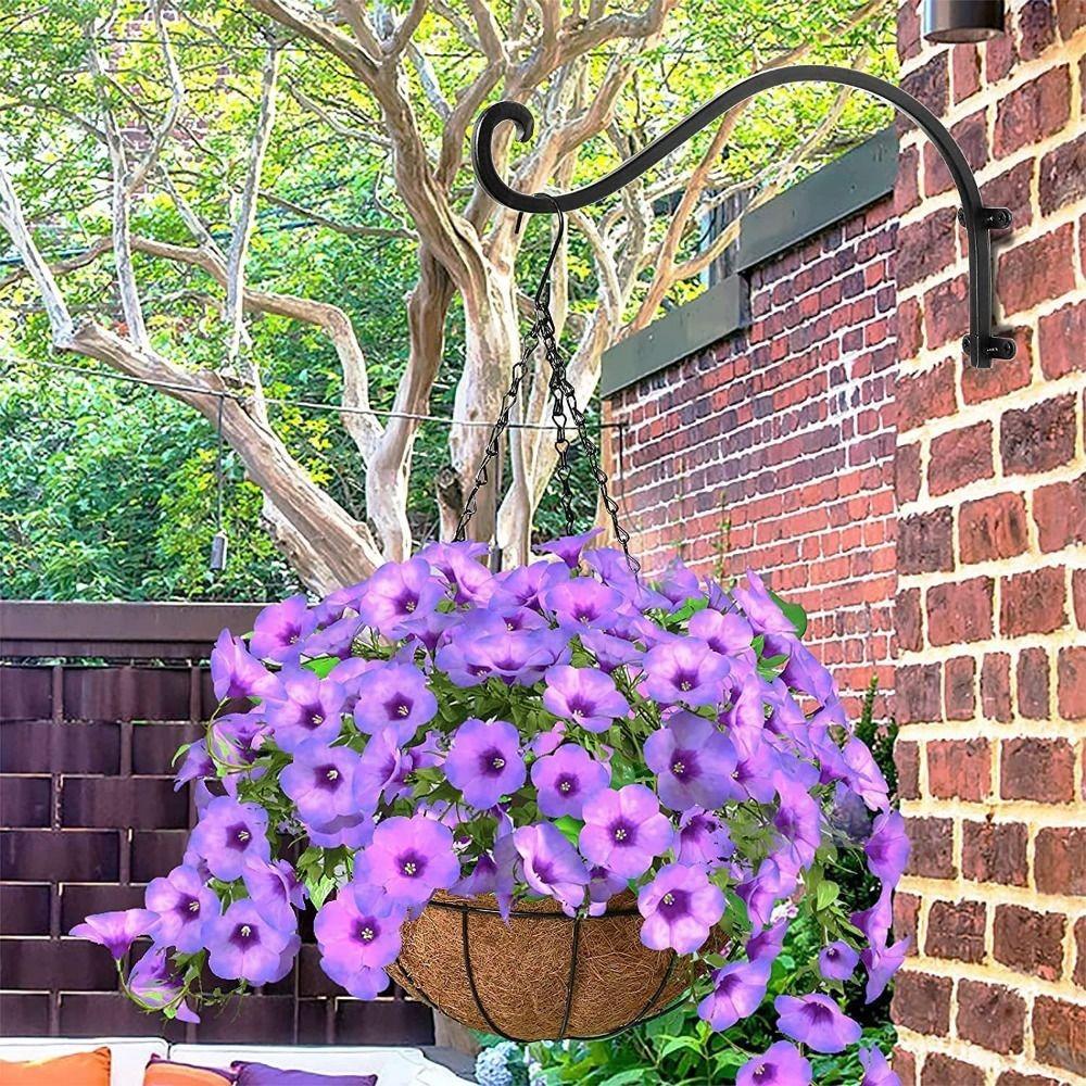 Heavy Duty Hanging Plant Brackets 12/16In Flower Basket Hooks Outdoor Wall Mount Outdoor Use