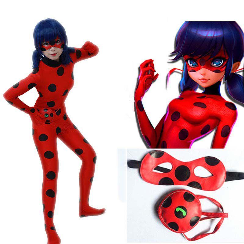 Cosplay Ladybug Costume Kids Adult Jumpsuit Outfits Halloween Christmas Party