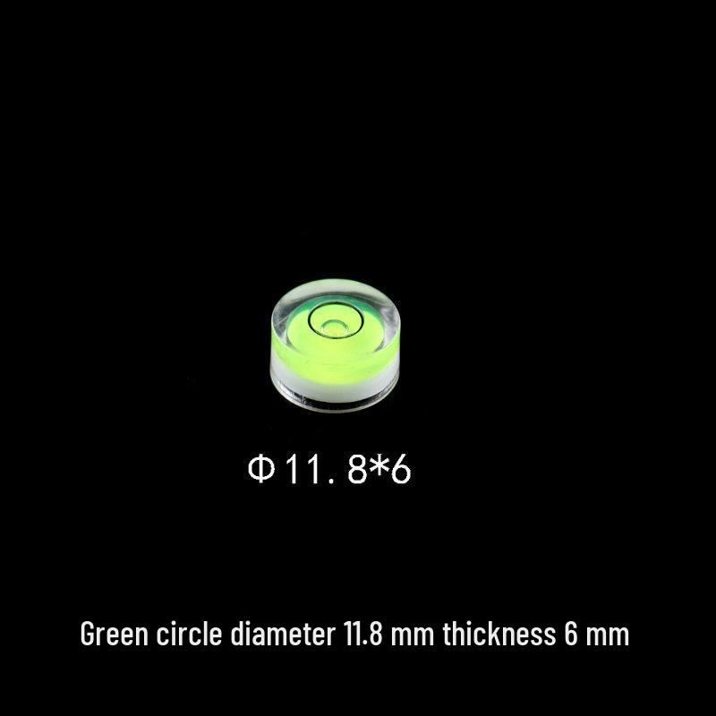 Universal Circular Green Spirit Level with Scale - Small Liquid Bead Bubble Measuring Tool