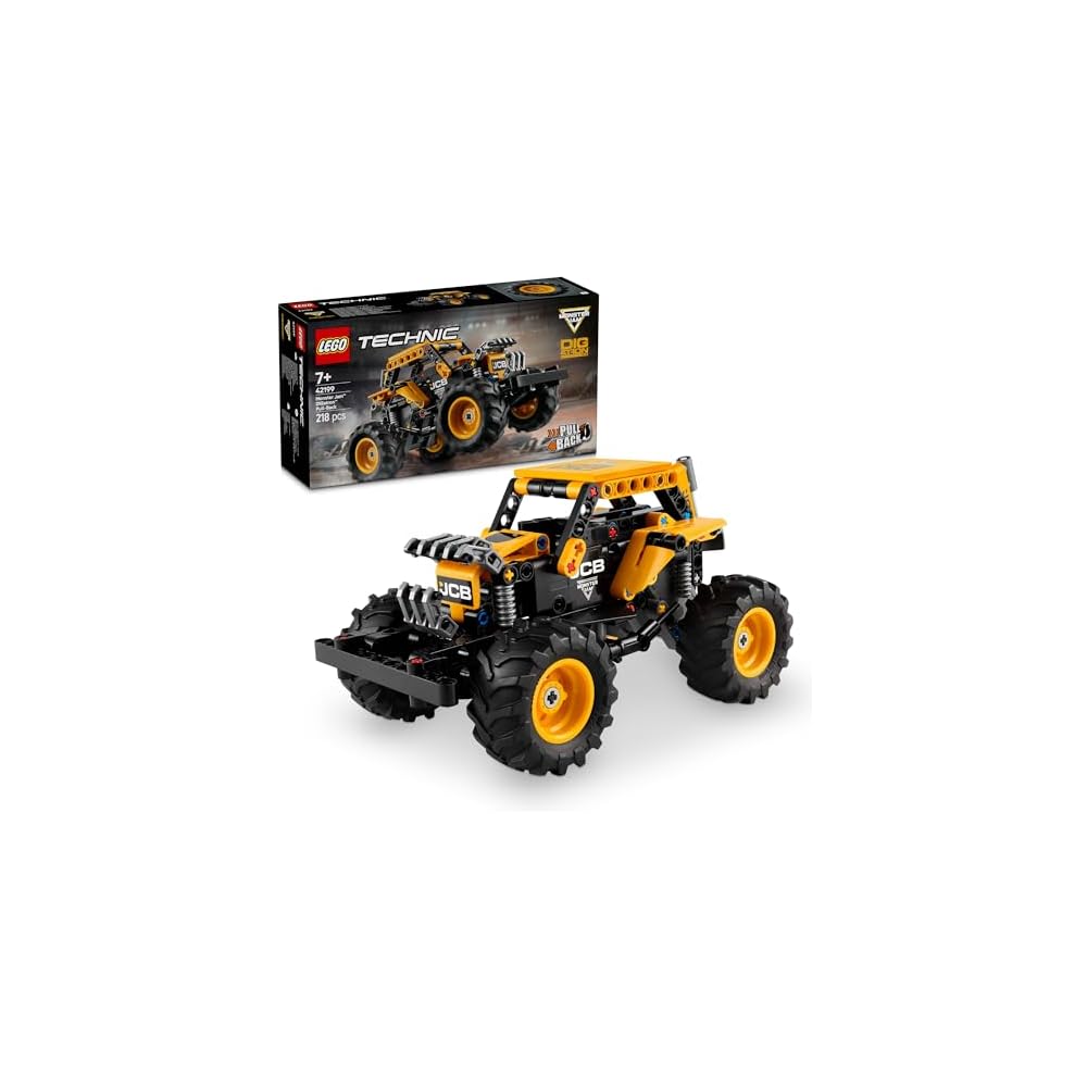 LEGO Technic Monster Jam DIGatron Pull-Back Toy Vehicle for Kids Ages 7-9, Building Blocks Mini Car 42199
