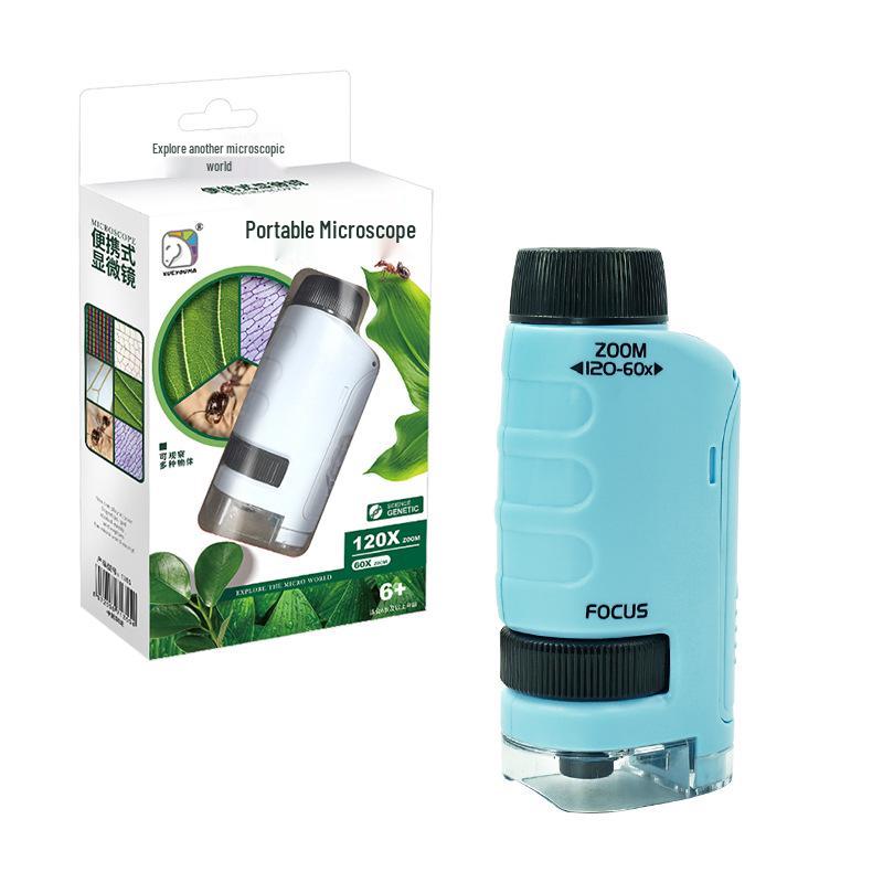 Portable Children's Microscope Science Experiment Set - Educational Toy for Primary & Middle School Students, Boys & Girls