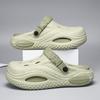 New Summertime Mens Slide Shoes Eva Hole Mens Mules Anti-Skid Slide Shoes Thick Soft Platform Slide Stylish Plush Comfort Mens Sandal Shoes Shoe