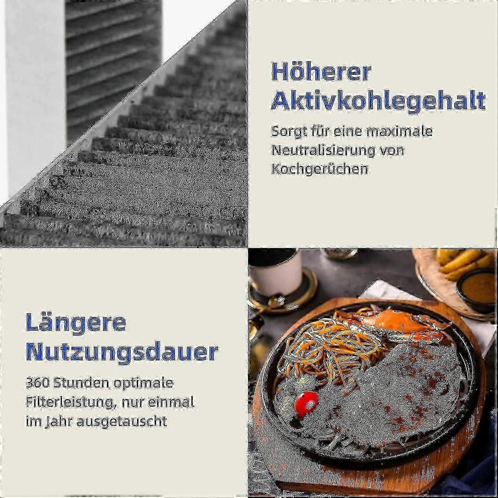 4pcs Activated Carbon Filters for Siemens Hz9vrcr0 17004796, Bosch Hez9vrcr0 17004805, Neff Z821vr0 17004806, Gaggenau CA282111 Less