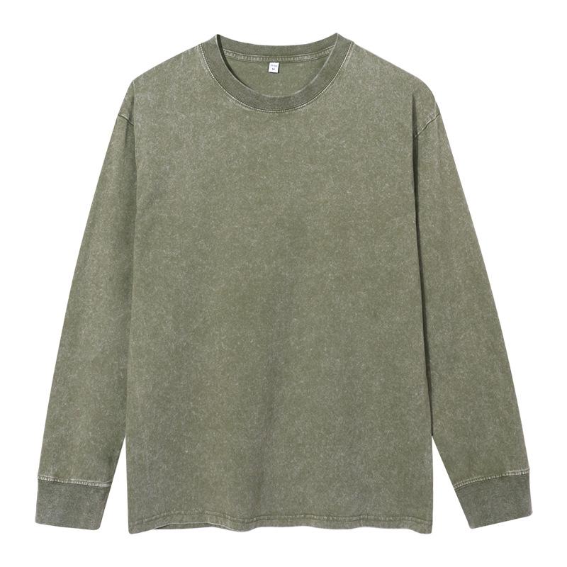 Retro Pánské Dámské Nadměrné Podzimní Oblečení Vintage Bavlna Dlouhý Rukáv Trička Topy Halenka Spodní Prádlo Streetwear Módní Oblečení