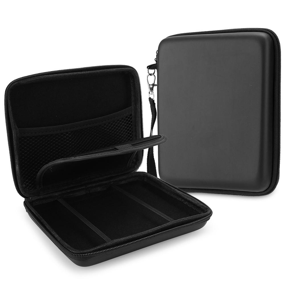 2Pcs EVA Hard Package Case  Storage Portable Bag Protective Case with Lacing for 2DSBlack