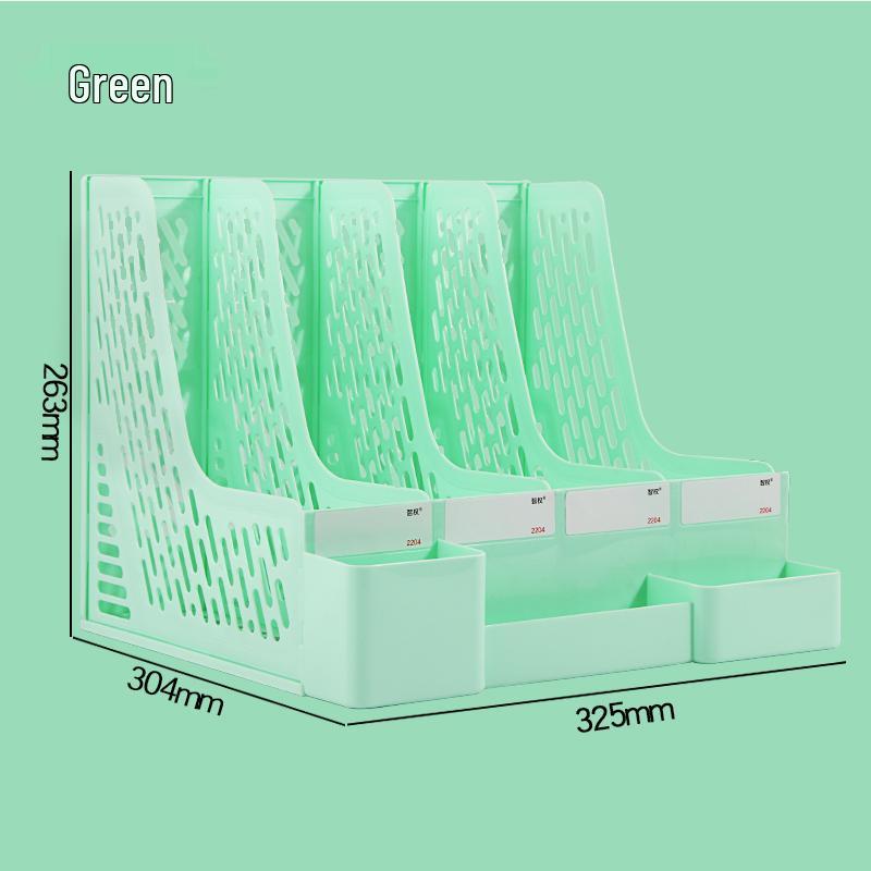 Four-Tier Desktop File Organizer with Storage Trays for Office Supplies